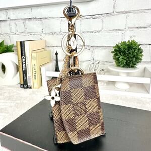 Louis Vuitton Damier Ebene key holder, fob holder keychain or cufflinks case